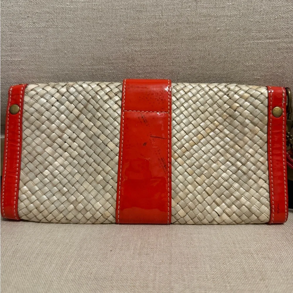 Coach SoHo Vintage Woven Straw Wristlet, No.A04K-4985